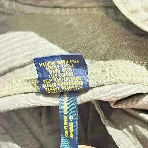 Polo Ralph Lauren Pants Cargo Jogger Zip Ankle Hiking Military Y2K Utility Khaki - Picture 10 of 14